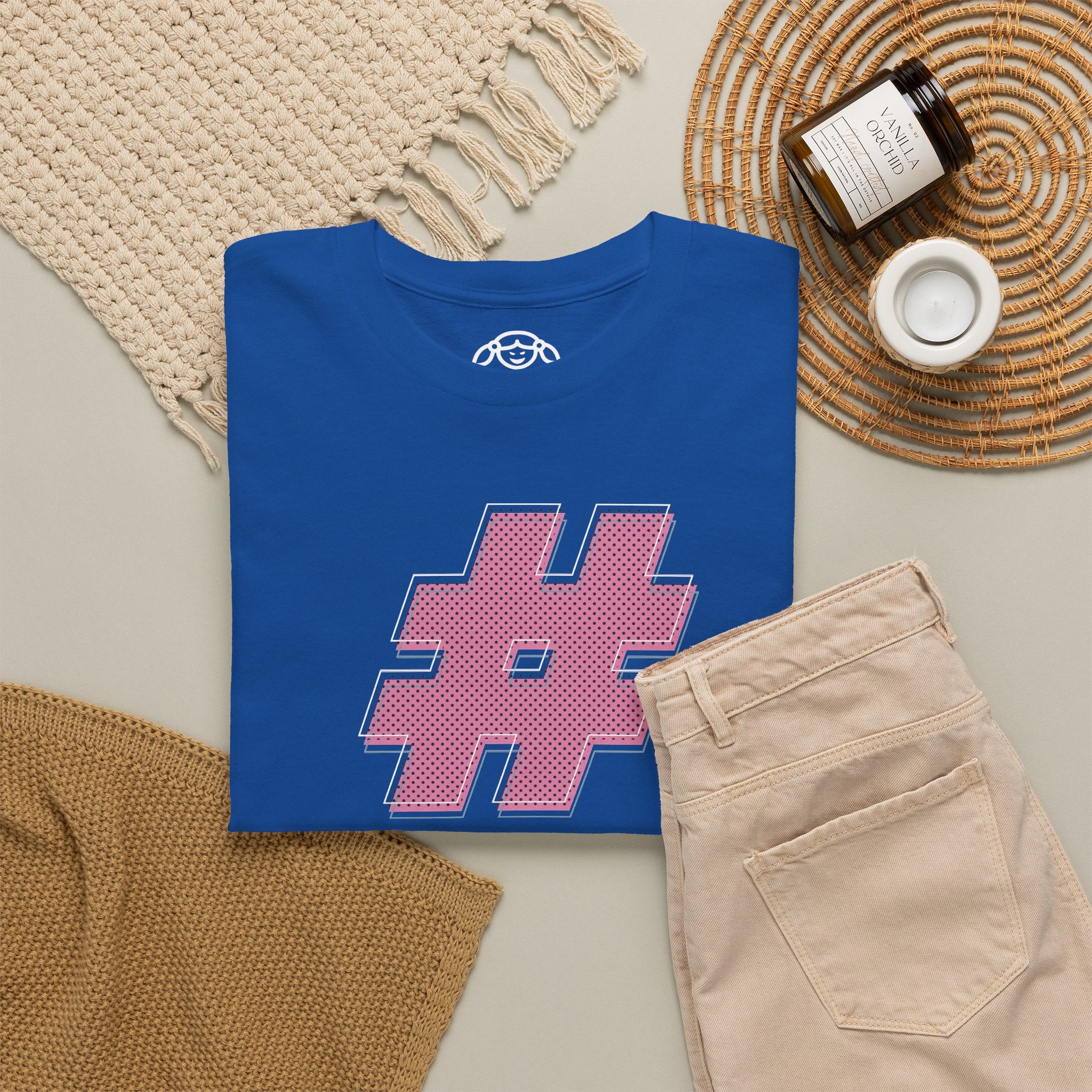 HASH TAG GLYPH Noisy Dolly Glitch Heavyweight Graphic Tee