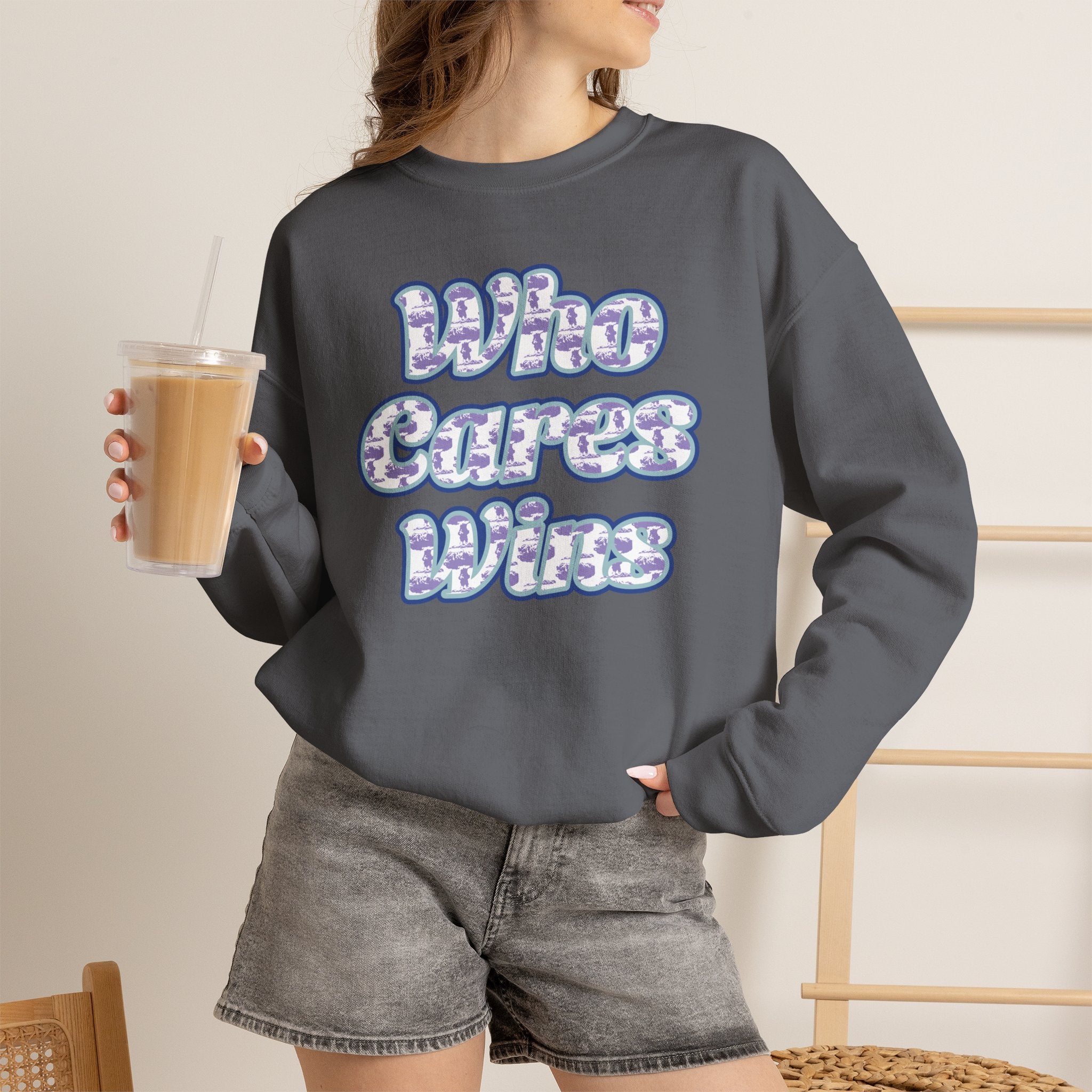 Who Cares Wins Noisy Dolly original sweatshirt