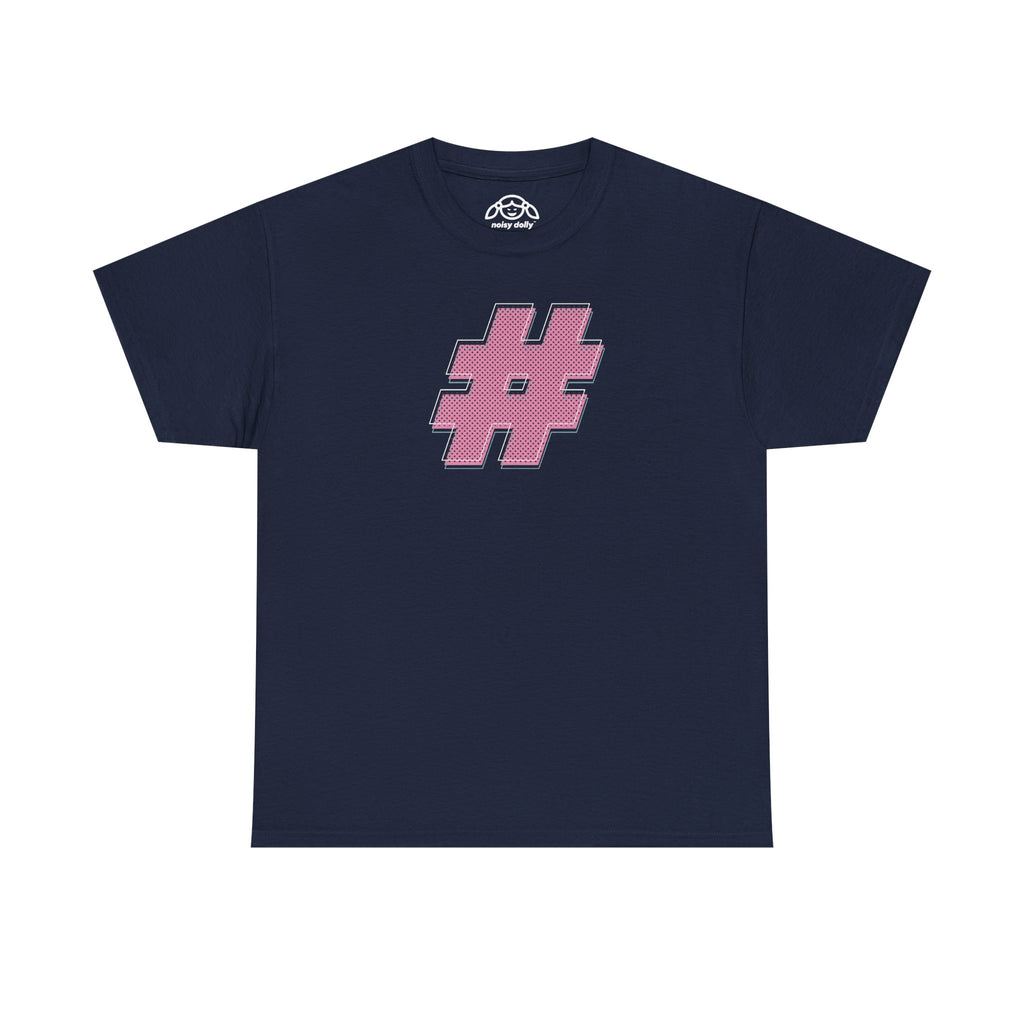 HASH TAG GLYPH Noisy Dolly Glitch Heavyweight Graphic Tee