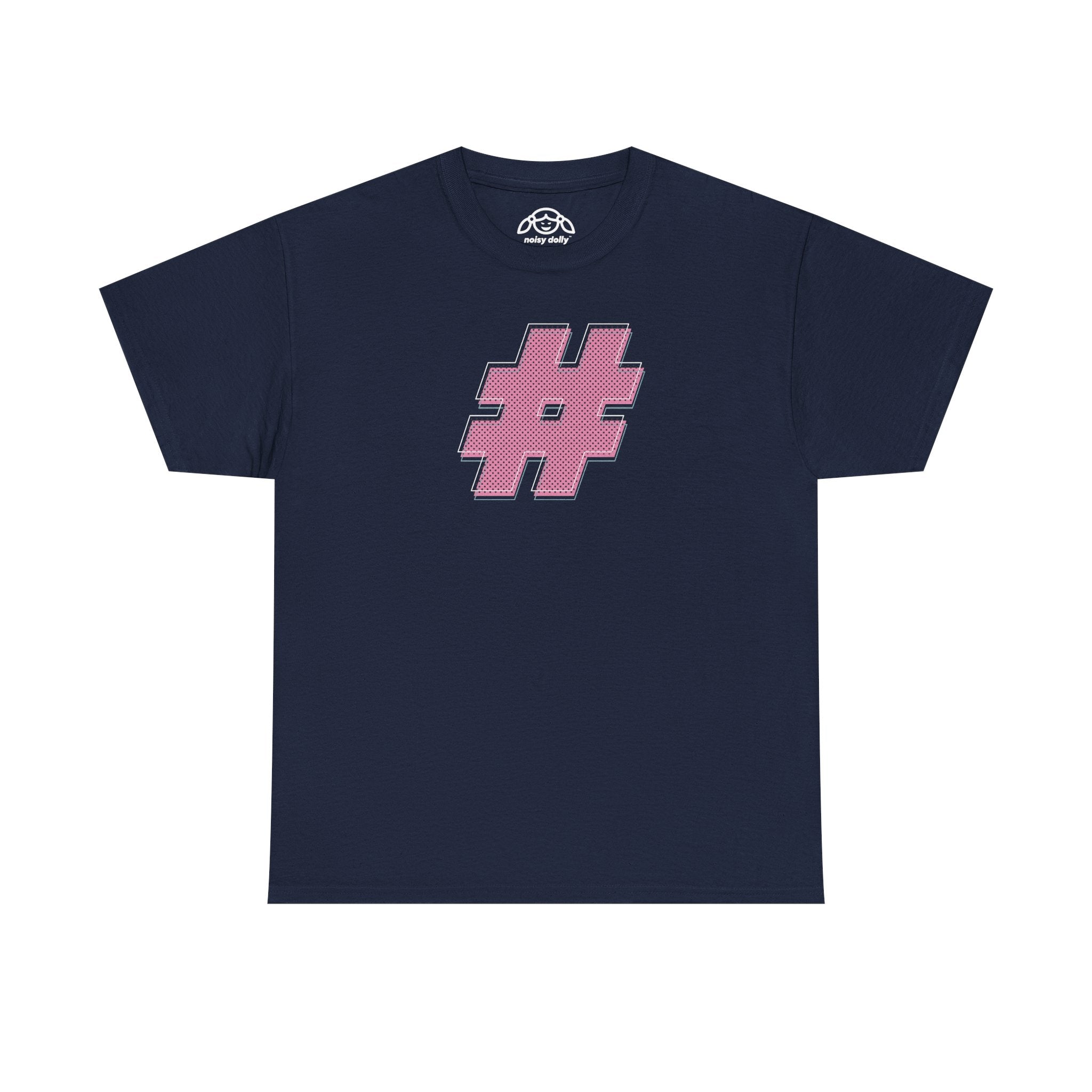 HASH TAG GLYPH Noisy Dolly Glitch Heavyweight Graphic Tee