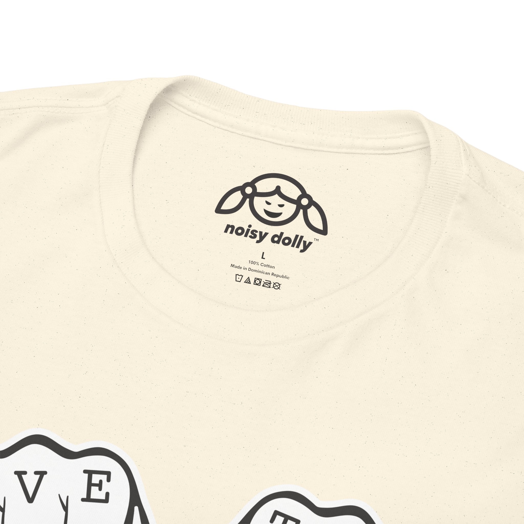 LOVE TYPE Noisy Dolly Heavyweight Graphic Tee