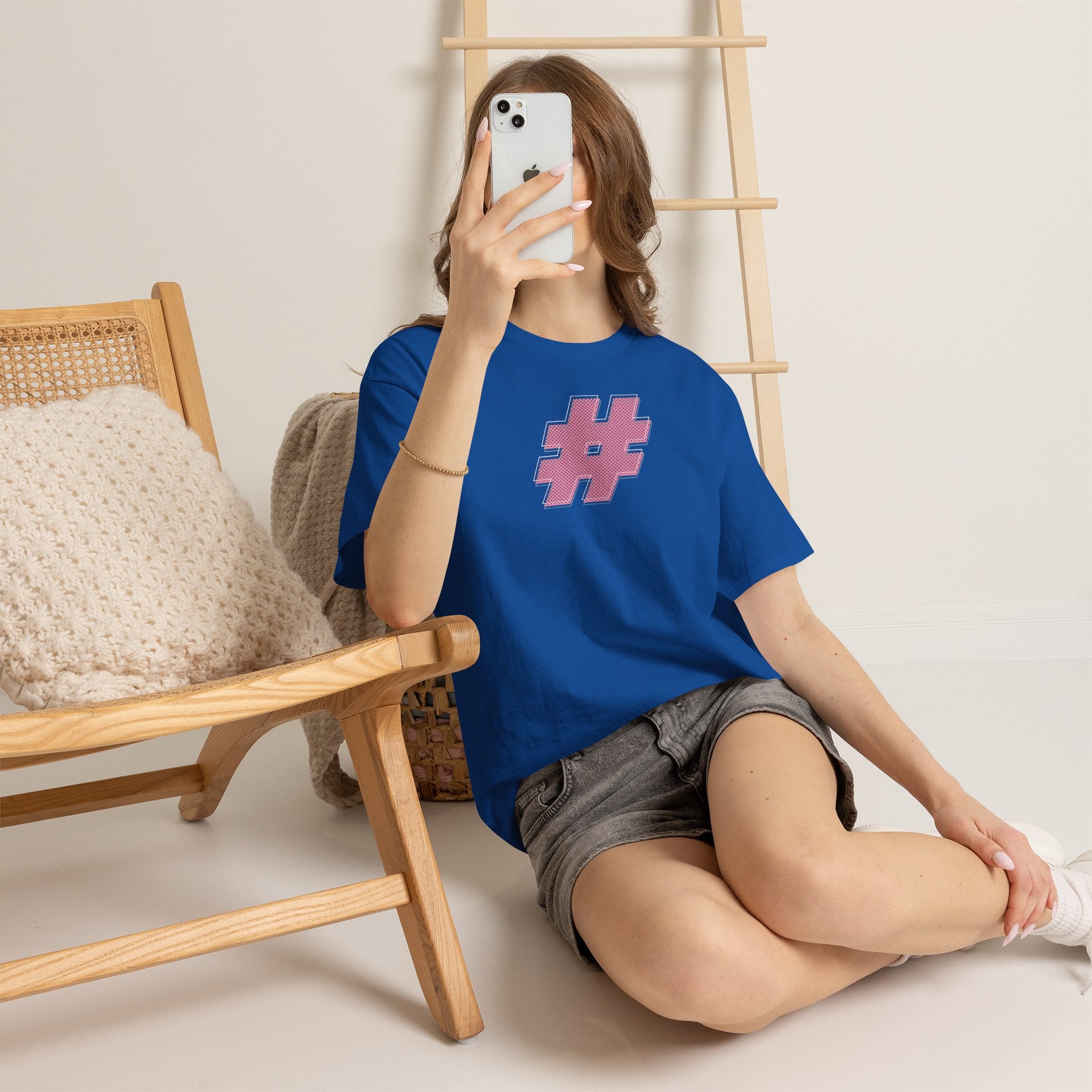 HASH TAG GLYPH Noisy Dolly Glitch Heavyweight Graphic Tee
