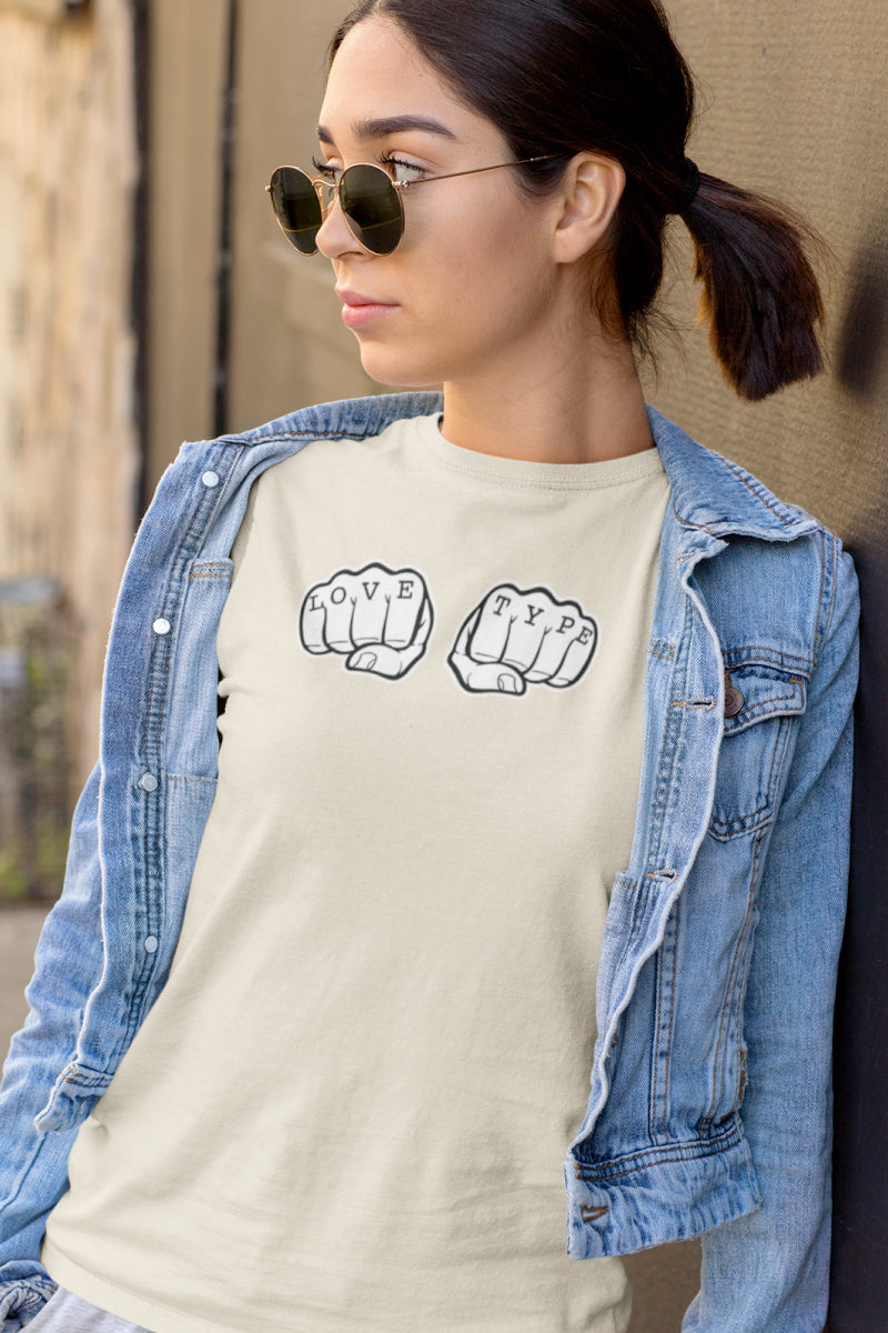LOVE TYPE Noisy Dolly Heavyweight Graphic Tee