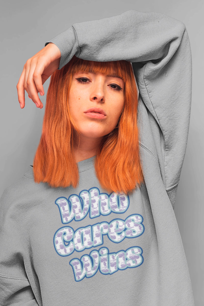 Who Cares Wins Noisy Dolly original sweatshirt
