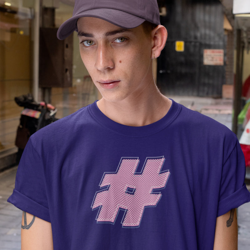 HASH TAG GLYPH Noisy Dolly Glitch Heavyweight Graphic Tee