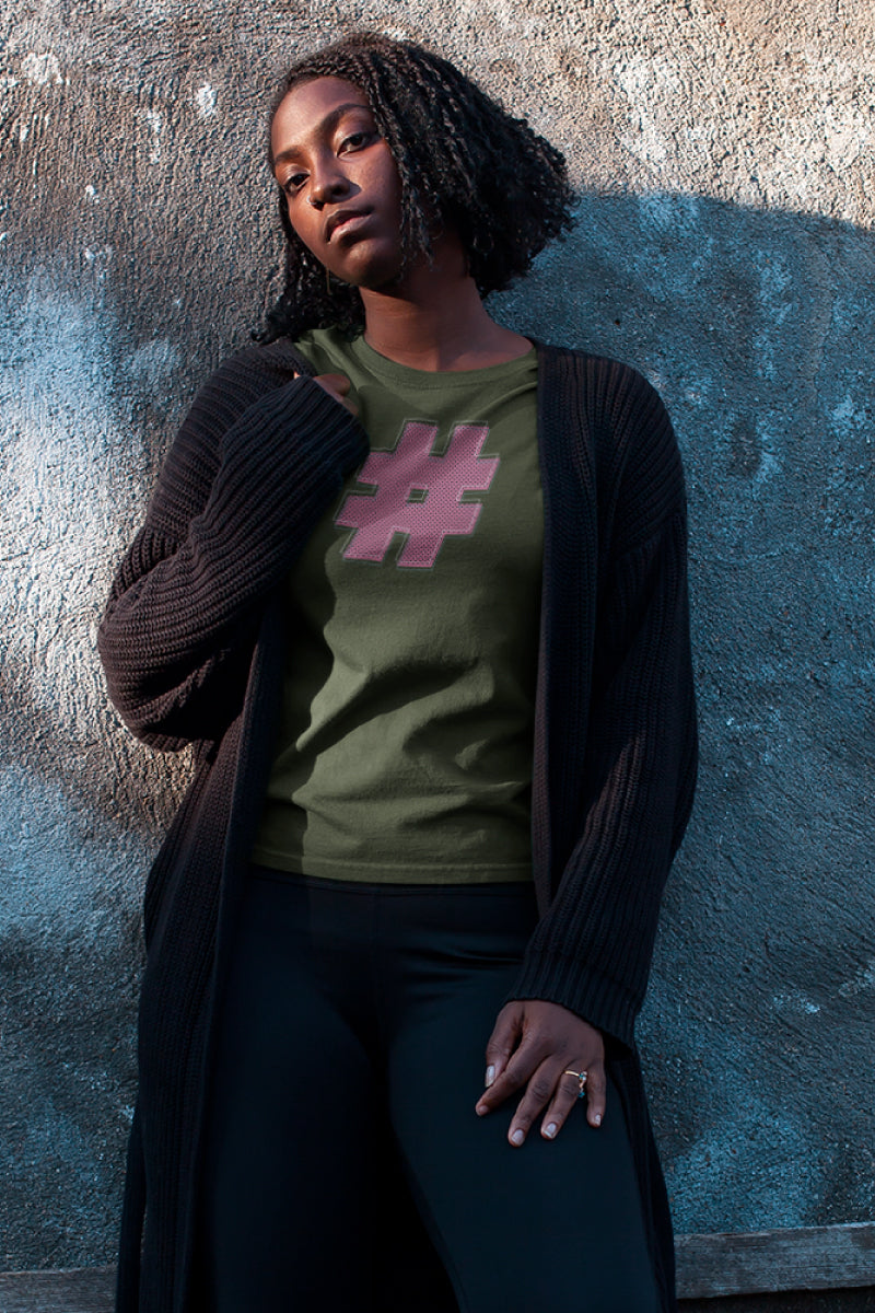HASH TAG GLYPH Noisy Dolly Glitch Heavyweight Graphic Tee