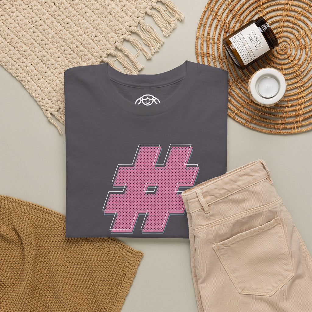 HASH TAG GLYPH Noisy Dolly Glitch Heavyweight Graphic Tee
