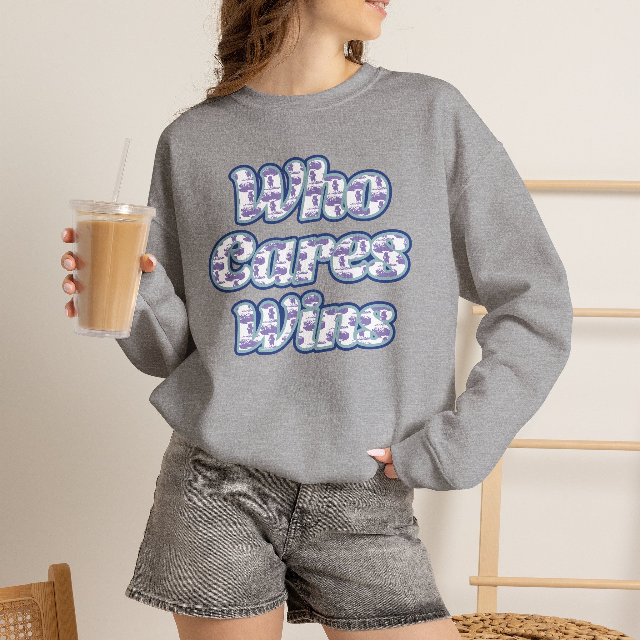 Who Cares Wins Noisy Dolly original sweatshirt