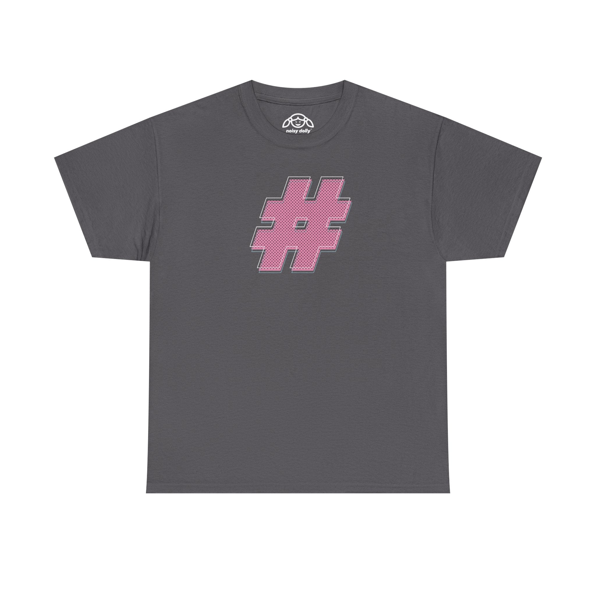 HASH TAG GLYPH Noisy Dolly Glitch Heavyweight Graphic Tee