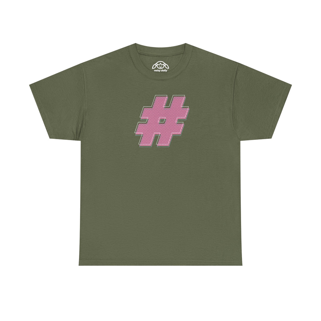 HASH TAG GLYPH Noisy Dolly Glitch Heavyweight Graphic Tee