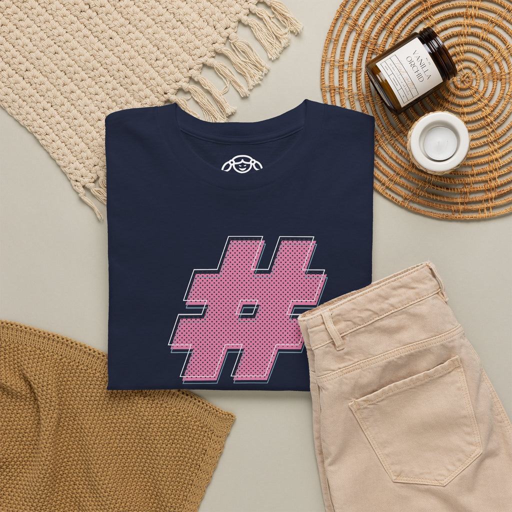 HASH TAG GLYPH Noisy Dolly Glitch Heavyweight Graphic Tee
